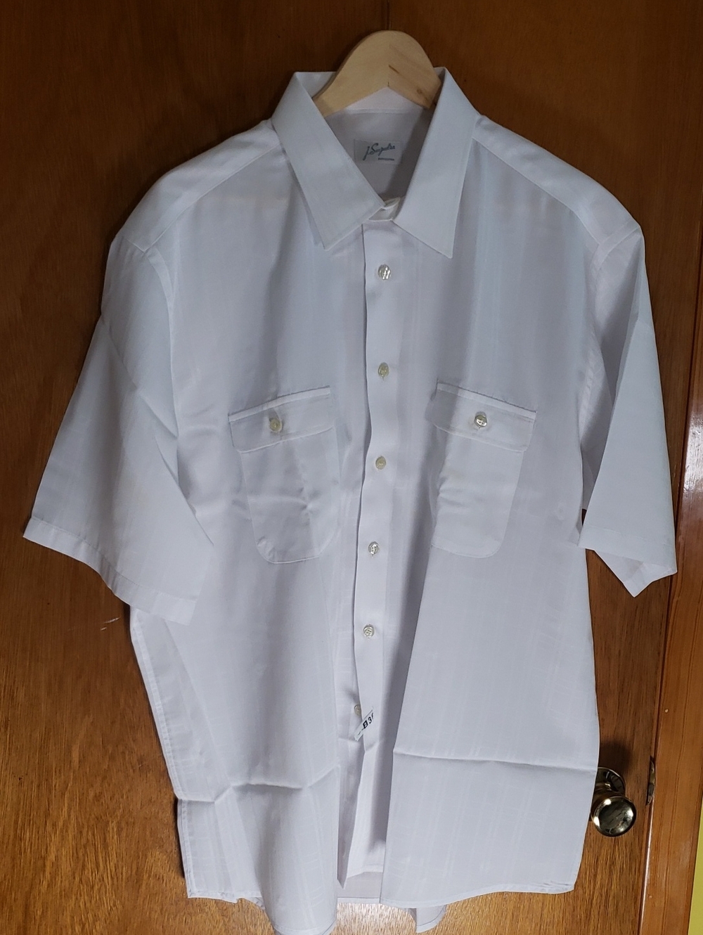 J. Sampedro White Short-Sleeve Button-Up Shirt - XXL Classic Pocket Front